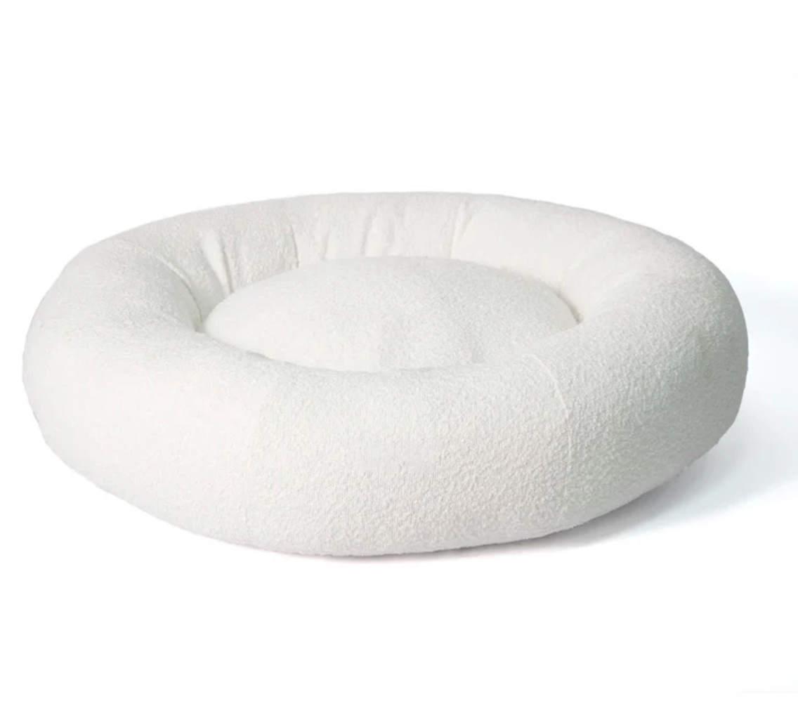 Luxury Round Bouclé Bed